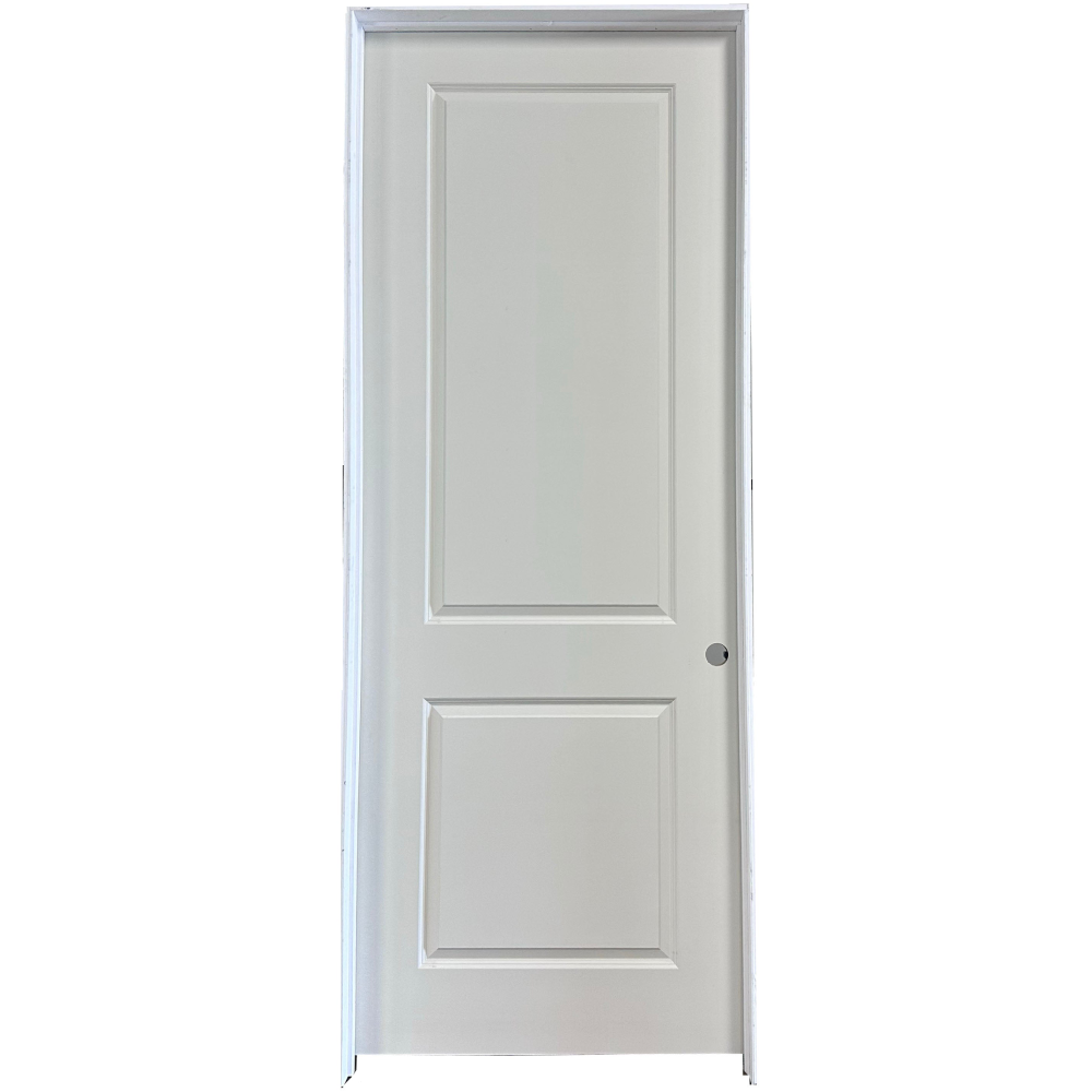 32 in x 96 in White 2-Panel Moulded Smooth Prehung Interior Door